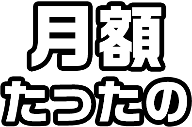 月額たったの