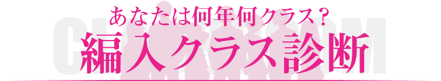 あなたは何年何クラス？ 編入クラス診断