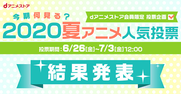 今期何見る？2020夏アニメ人気投票