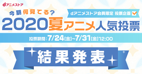 今期何見てる？2020夏アニメ人気投票