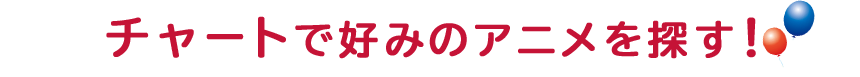 チャートで好みのアニメを探す！
