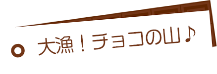 大漁！チョコの山♪
