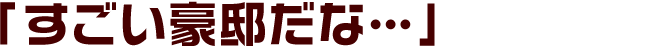 「すごい豪邸だな…」