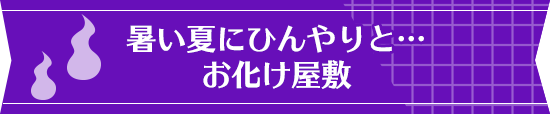 暑い夏にひんやりと…お化け屋敷