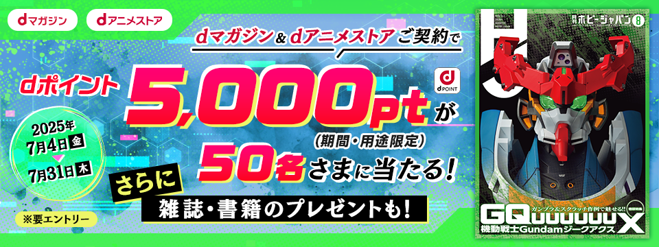 dアニメストア&dマガジンご契約者さま限定!プレゼントキャンペーン